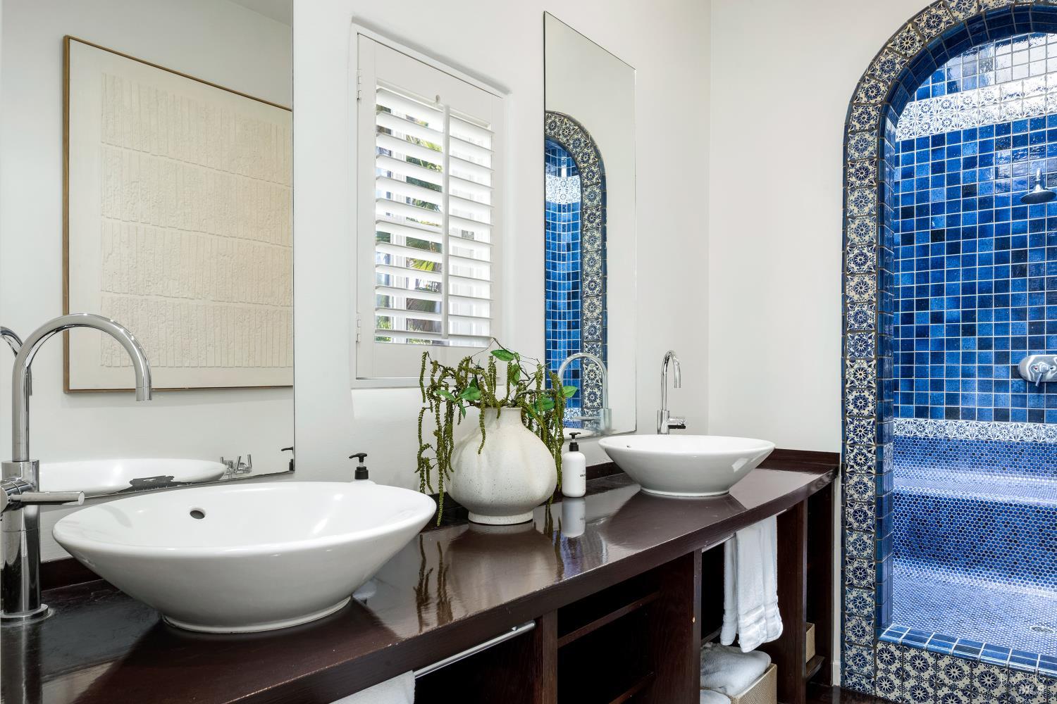 4377 Warm Springs Road Glen Ellen, CA 95442 - Photo 21 of 56 a bathroom with a sink and a mirror