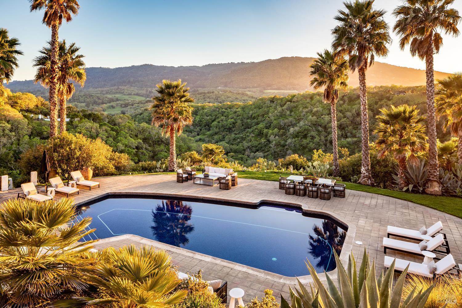 4377 Warm Springs Road Glen Ellen, CA 95442 - Photo 4 of 56 a view of swimming pool with a table and chairs