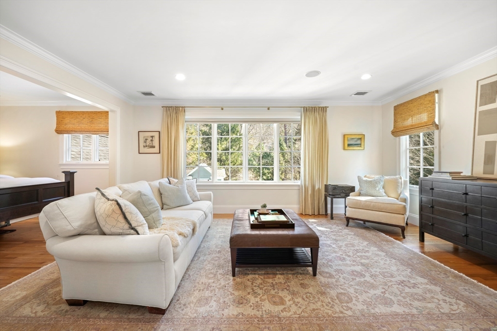 1 Myles Standish Road Weston, MA 02493 - Photo 16 of 40 a living room with furniture and a large window