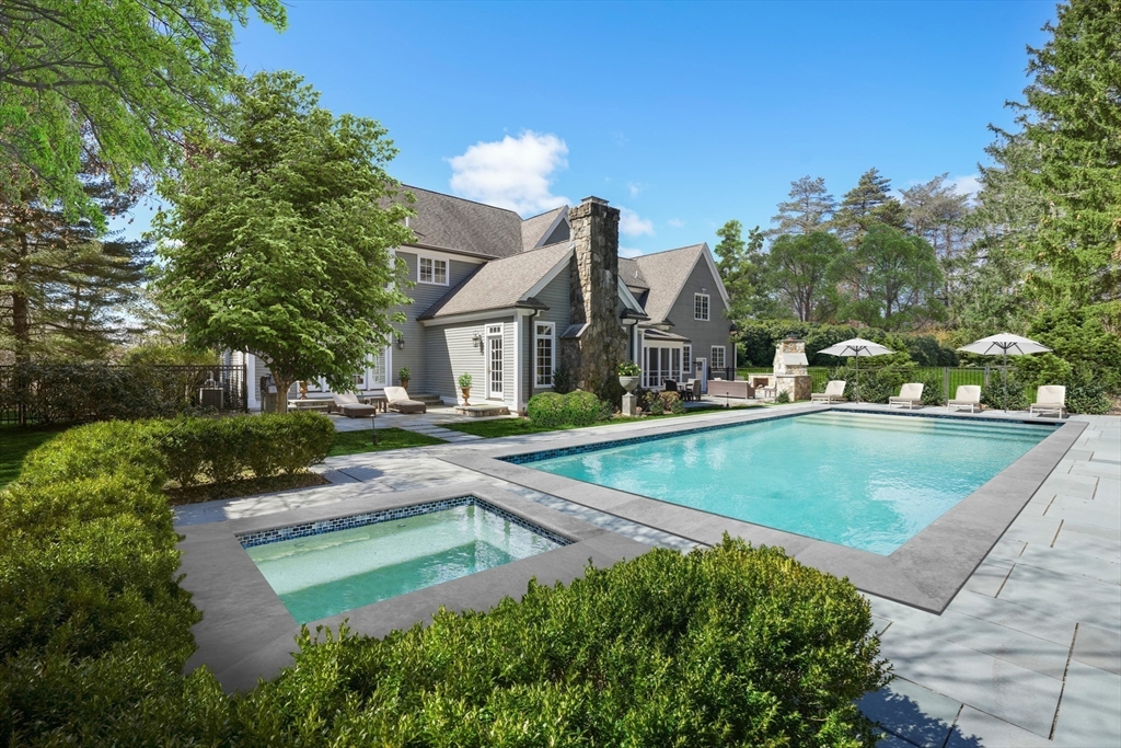 1 Myles Standish Road Weston, MA 02493 - Photo 38 of 40 a view of outdoor space yard and swimming pool