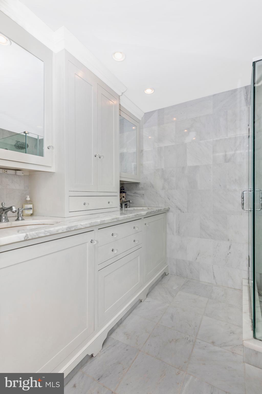 500 Midland Circle Wayne, PA 19087 - Photo 22 of 38 Main bath with double sink and cabinets