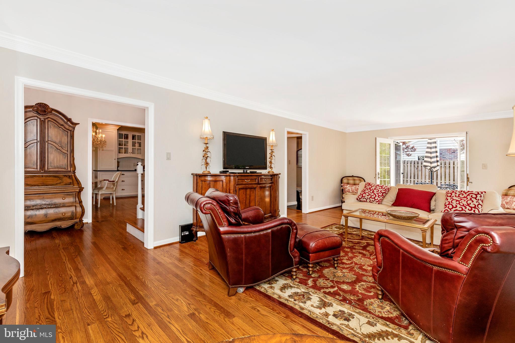 500 Midland Circle Wayne, PA 19087 - Photo 8 of 38 Living room with french doors to flagstone patio