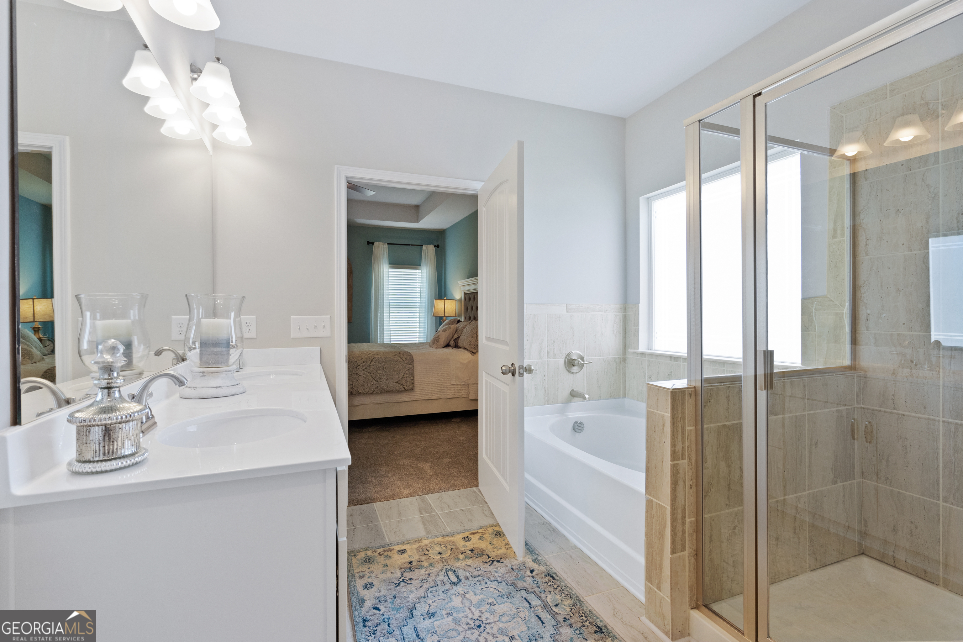 256 Shantz Way, Unit (LOT A45) Byron, GA 31008 - Photo 18 of 25 a bathroom with a tub sink shower and mirror