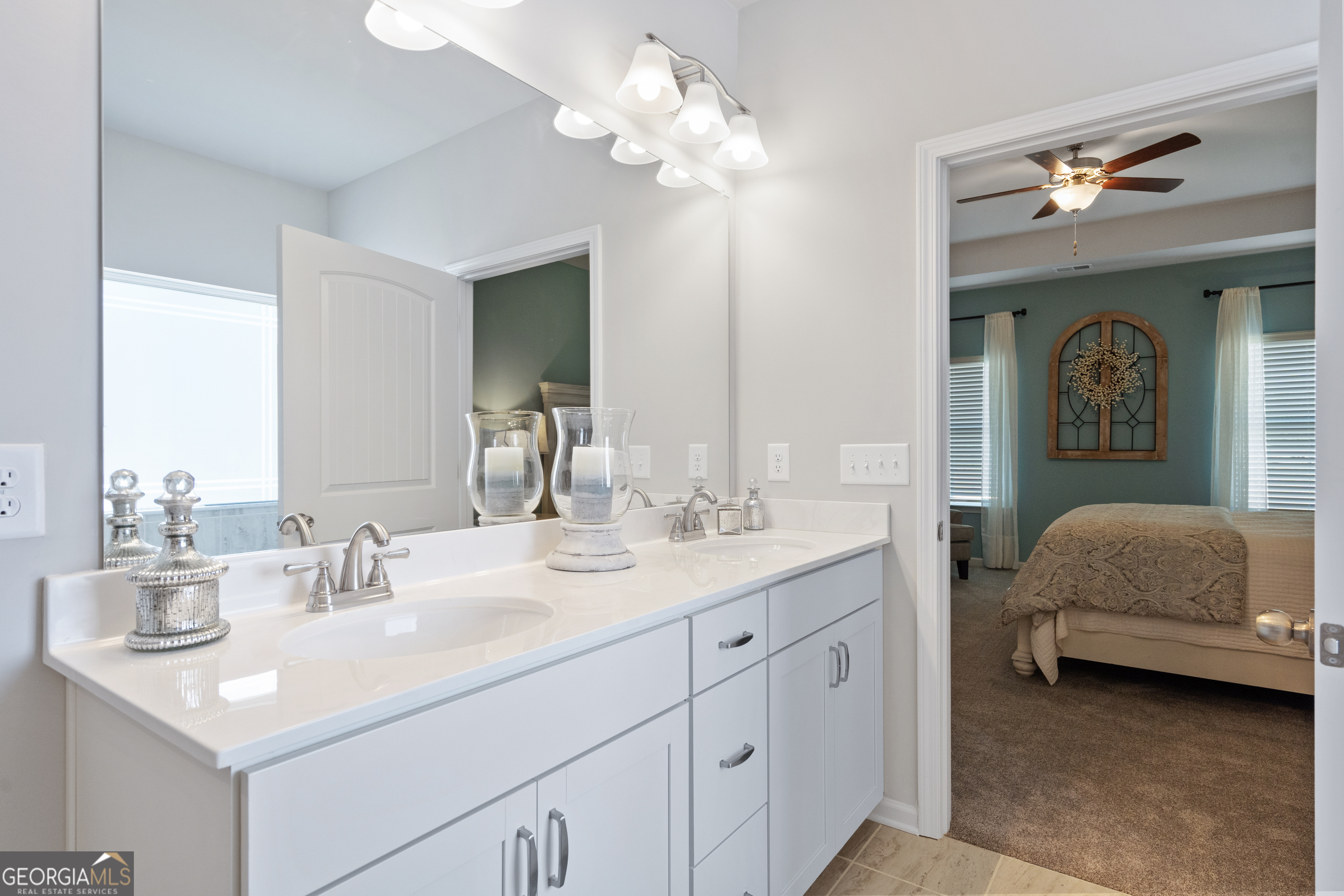 256 Shantz Way, Unit (LOT A45) Byron, GA 31008 - Photo 19 of 25 a en suite bathroom with a double vanity sink and a mirror