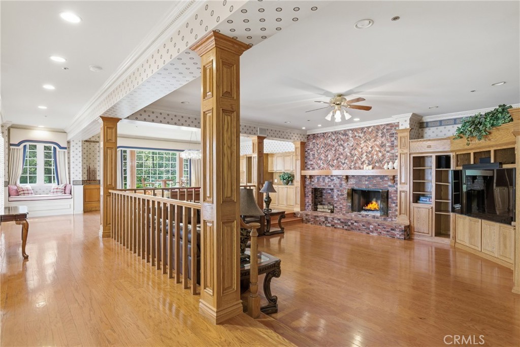 960 Hampton Road Arcadia, CA 91006 - Photo 6 of 28 a living room with furniture and a fireplace