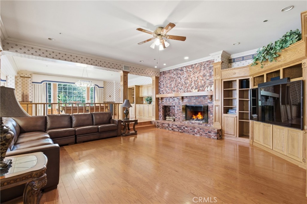 960 Hampton Road Arcadia, CA 91006 - Photo 7 of 28 a living room with furniture and a fireplace
