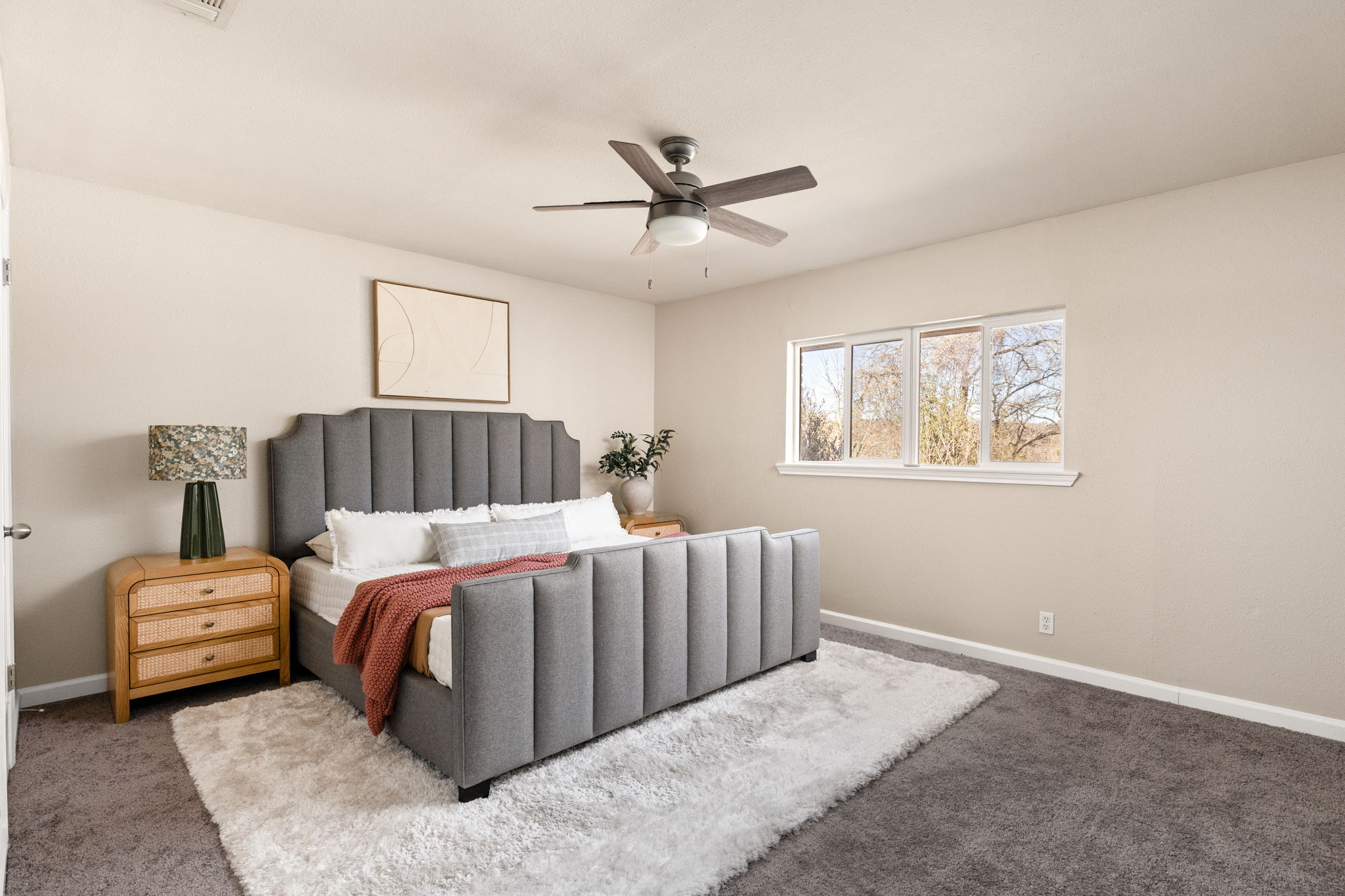 6502 Highpoint Cove Austin, TX 78723 - Photo 22 of 40 Bedroom with carpet flooring and ceiling fan