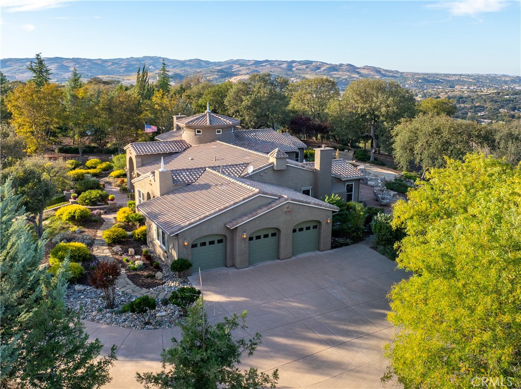 2438 Battering Rock Road Templeton, CA 93465 - Photo 43 of 60 an aerial view of a house with a garden