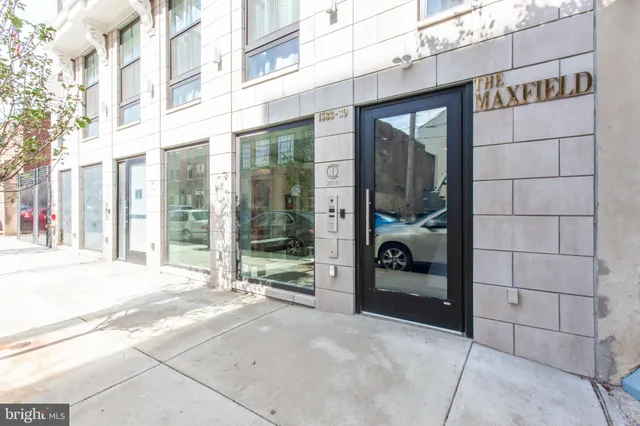 a view of a building entrance