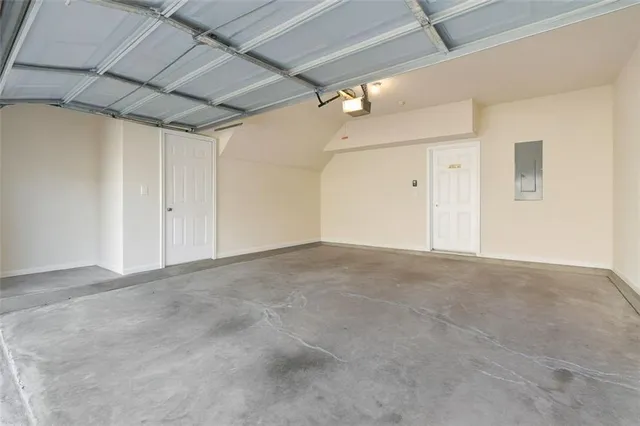 a view of a storage room with furniture