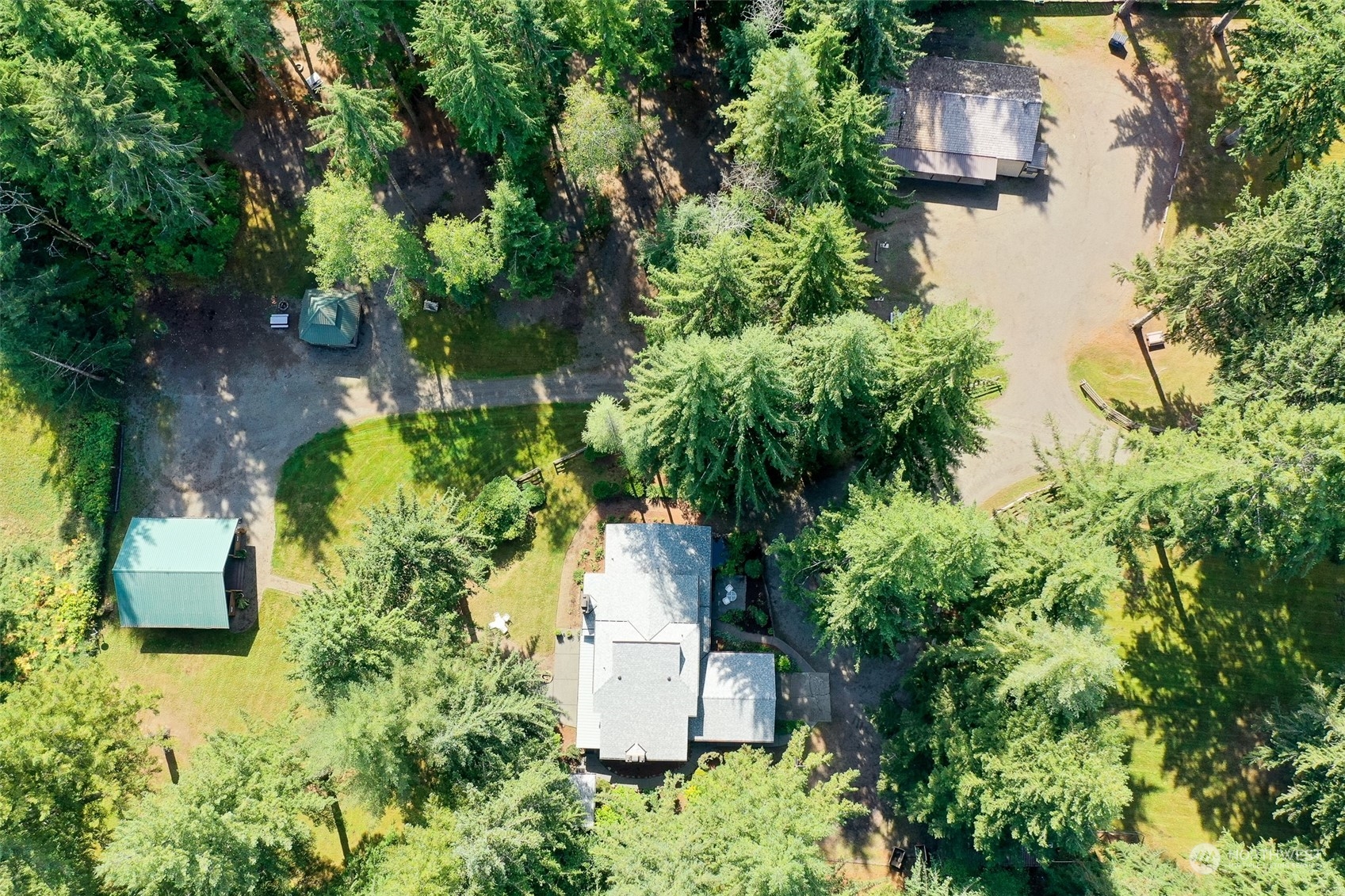 1171 Big Pine Way Forks, WA 98331 - Photo 39 of 40 an aerial view of a house with outdoor space and a lake view