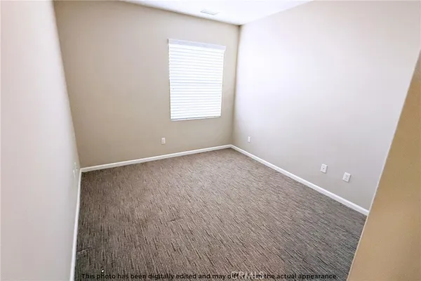 an empty room with closet
