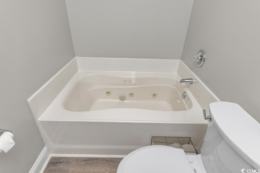 110 Cart Crossing Drive, Unit 102 Conway, SC 29526 - Photo 21 of 39 Full bathroom featuring a tub with jets and wood finished floors