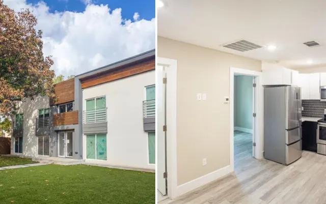 a view of a back yard of the house