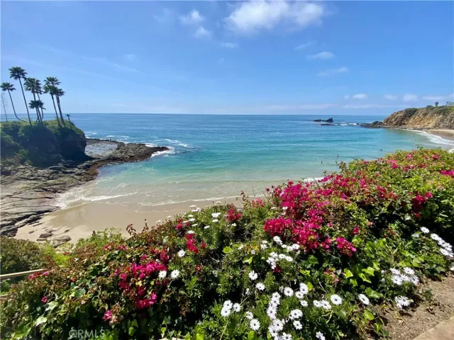 a view of an ocean and beach