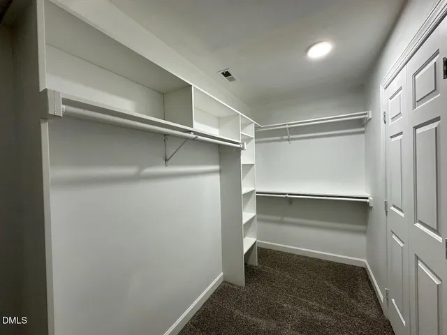 a storage room with empty racks