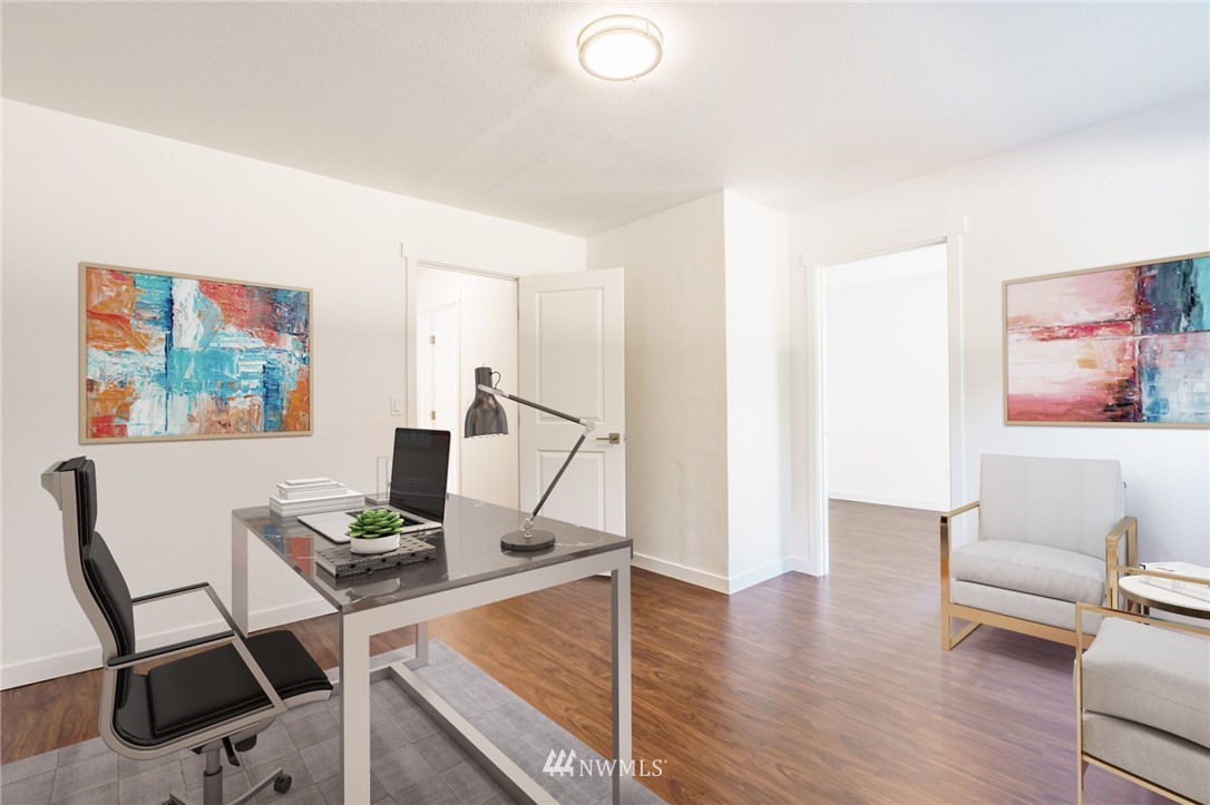 1620 Index Avenue Southeast Renton, WA 98058 - Photo 16 of 39 a workspace with furniture and wooden floor
