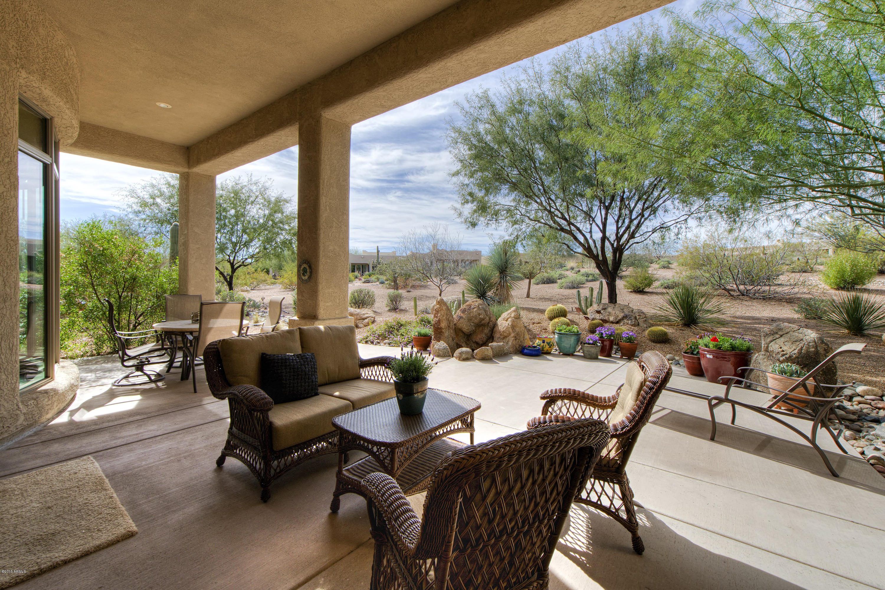 27822 North Quail Spring Road Rio Verde, AZ 85263 - Photo 19 of 33 a outdoor space with furniture and garden view