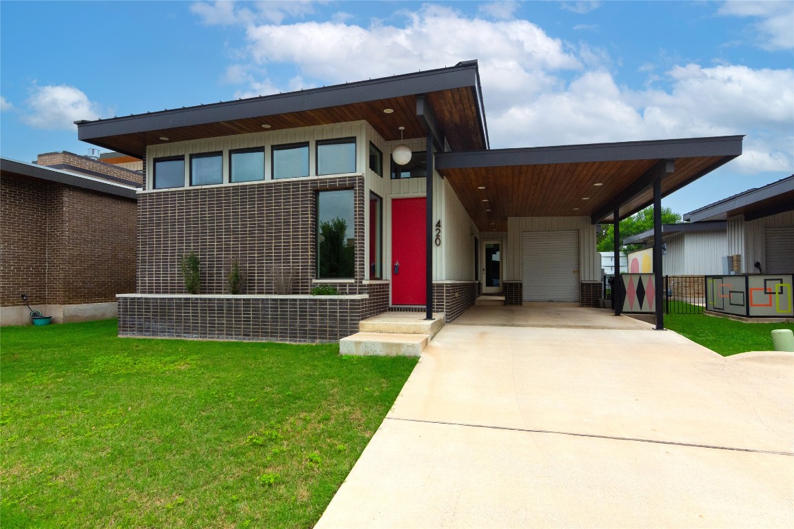 a view of a house with a patio