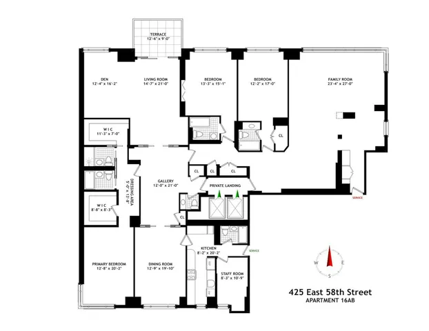 $3,800,000 | 425 East 58th Street, Unit 16AB | Sutton Place