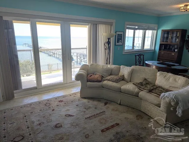 a view of a terrace with a couch