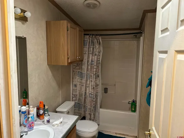 a view of a dry yard with wooden fence