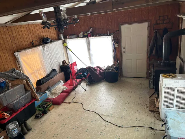 a view of a storage and utility room