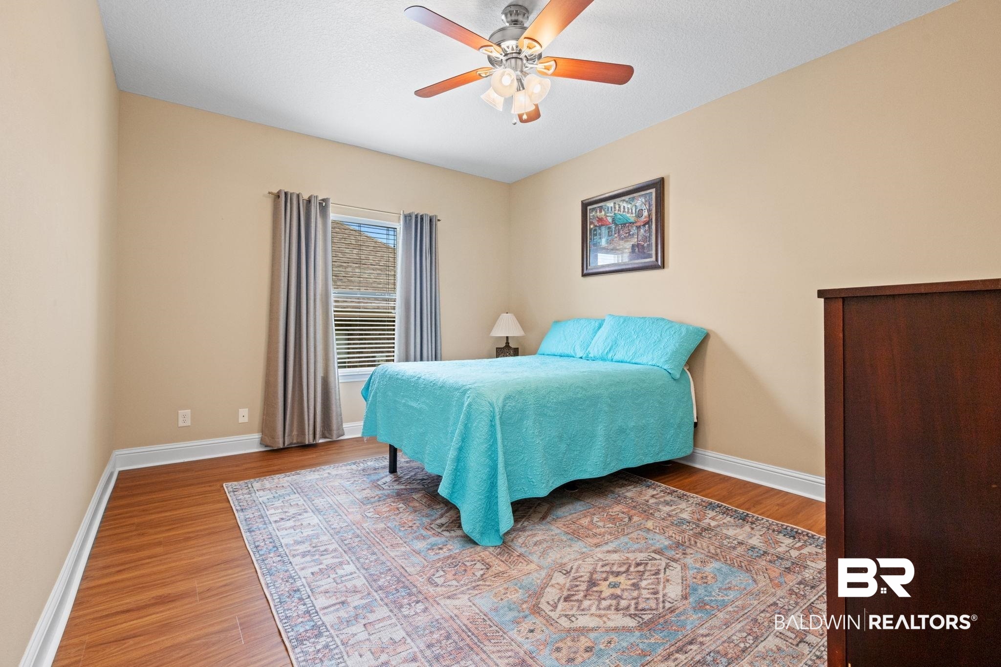 2554 Masters Court Mobile, AL 36618 - Photo 16 of 35 Bedroom featuring wood finished floors and ceiling fan