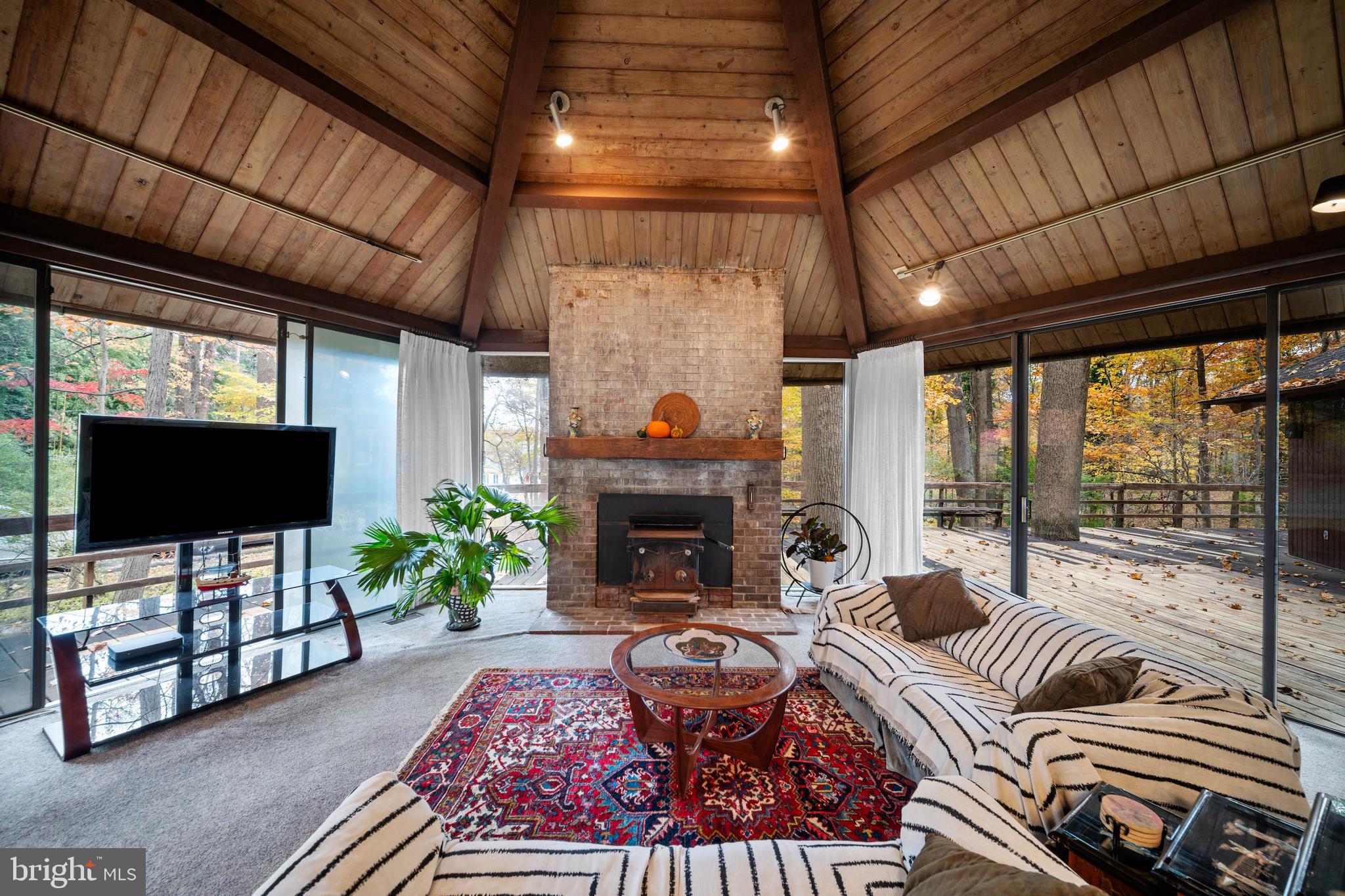 2707 Caves Road Owings Mills, MD 21117 - Photo 12 of 30 a living room with furniture a fireplace and a flat screen tv