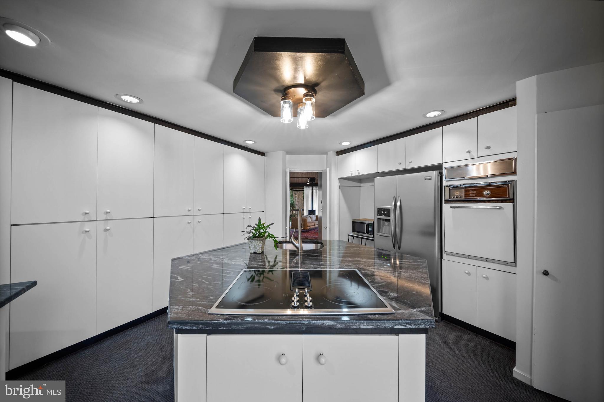 2707 Caves Road Owings Mills, MD 21117 - Photo 19 of 30 a kitchen with kitchen island a sink stainless steel appliances and cabinets