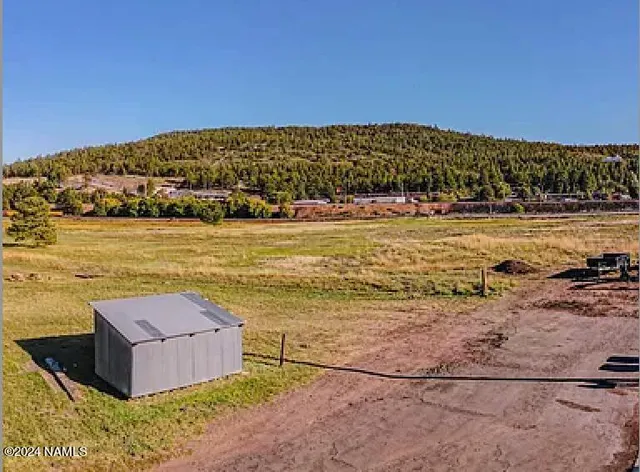 a view of a ocean with a building