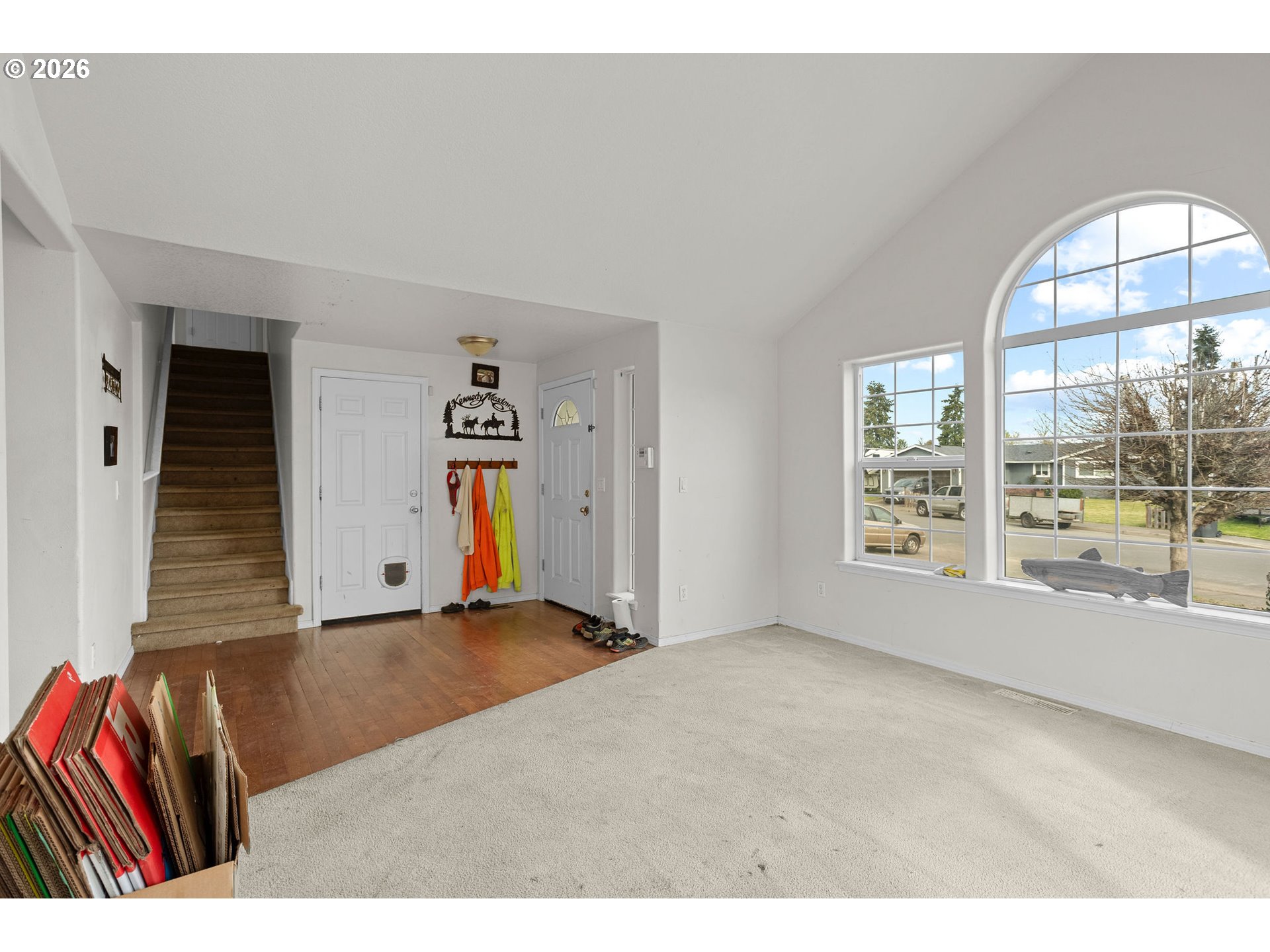 844 Hazel Street Jefferson, OR 97352 - Photo 12 of 22 a view of empty room with wooden floor and fan