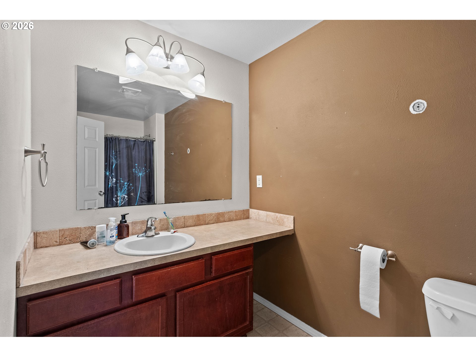 844 Hazel Street Jefferson, OR 97352 - Photo 19 of 22 a bathroom with a sink vanity and a mirror