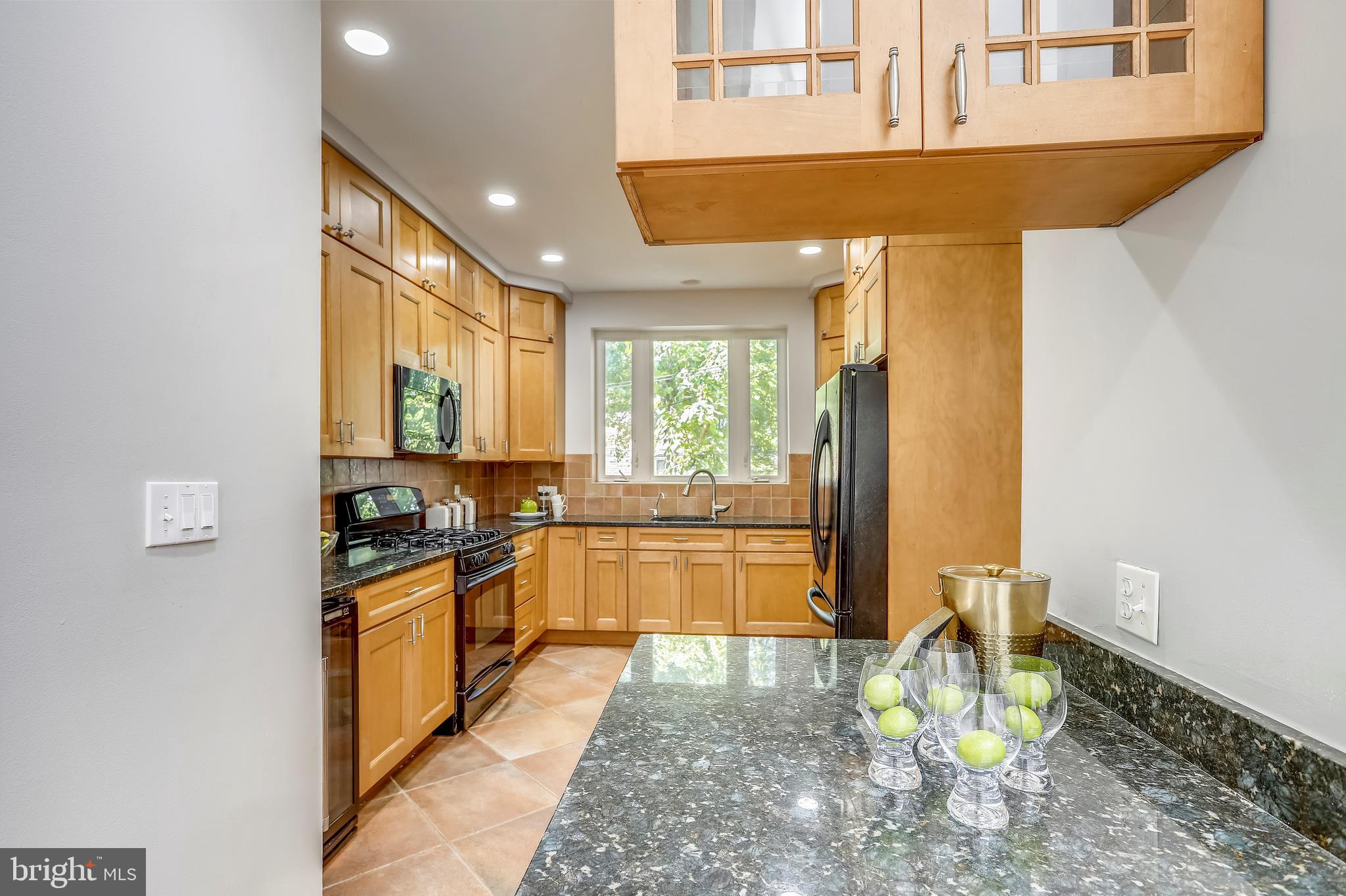 718 F Street Northeast Washington, DC 20002 - Photo 11 of 41 Lovely View to backyard Patio via Kitchen.
