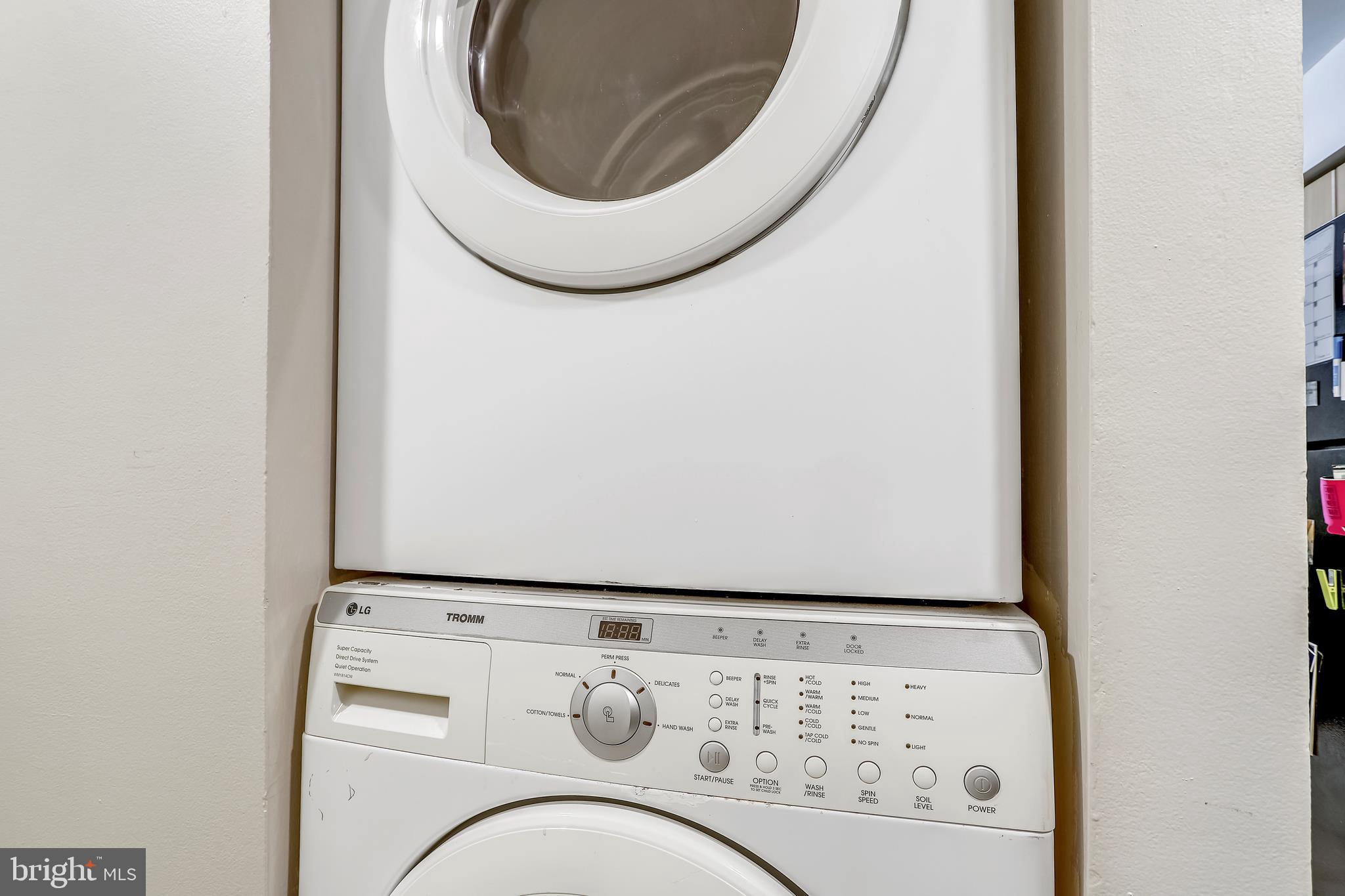 718 F Street Northeast Washington, DC 20002 - Photo 33 of 41 Apartment stackable washer/dryer.