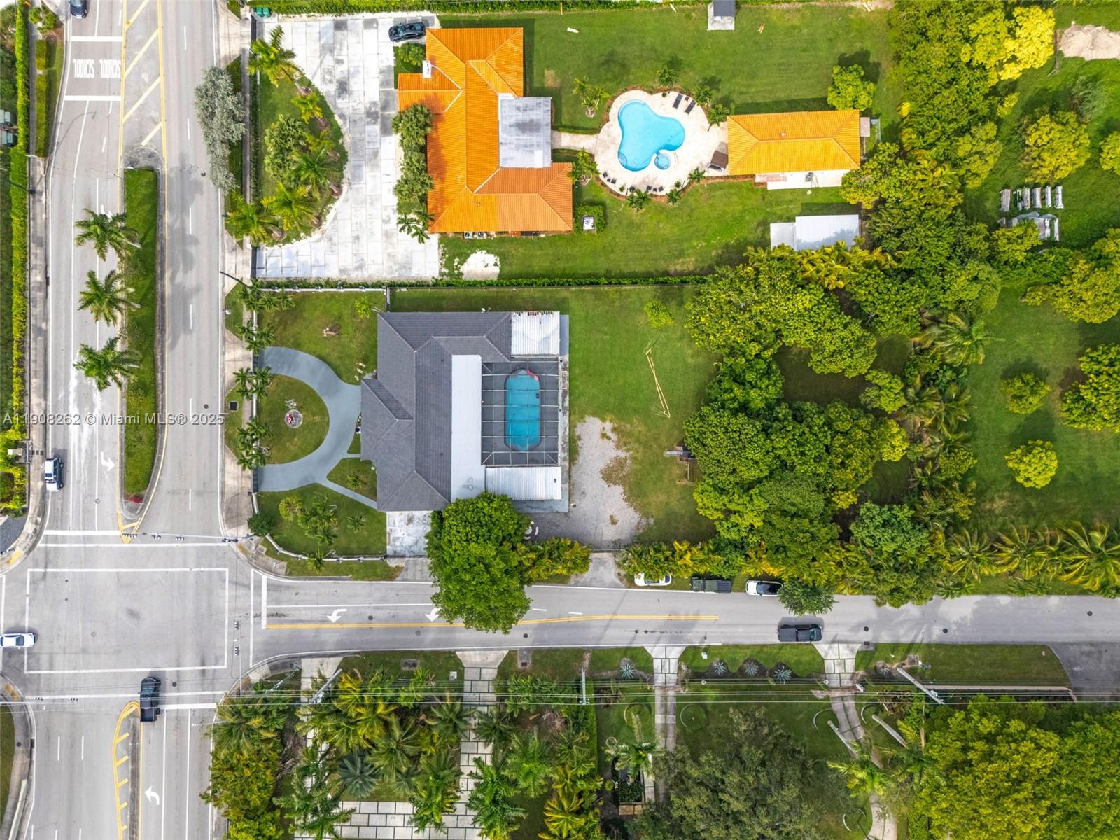 551 Southwest 127th Avenue Miami, FL 33184 - Photo 34 of 47 an aerial view of a house with a yard and potted plants