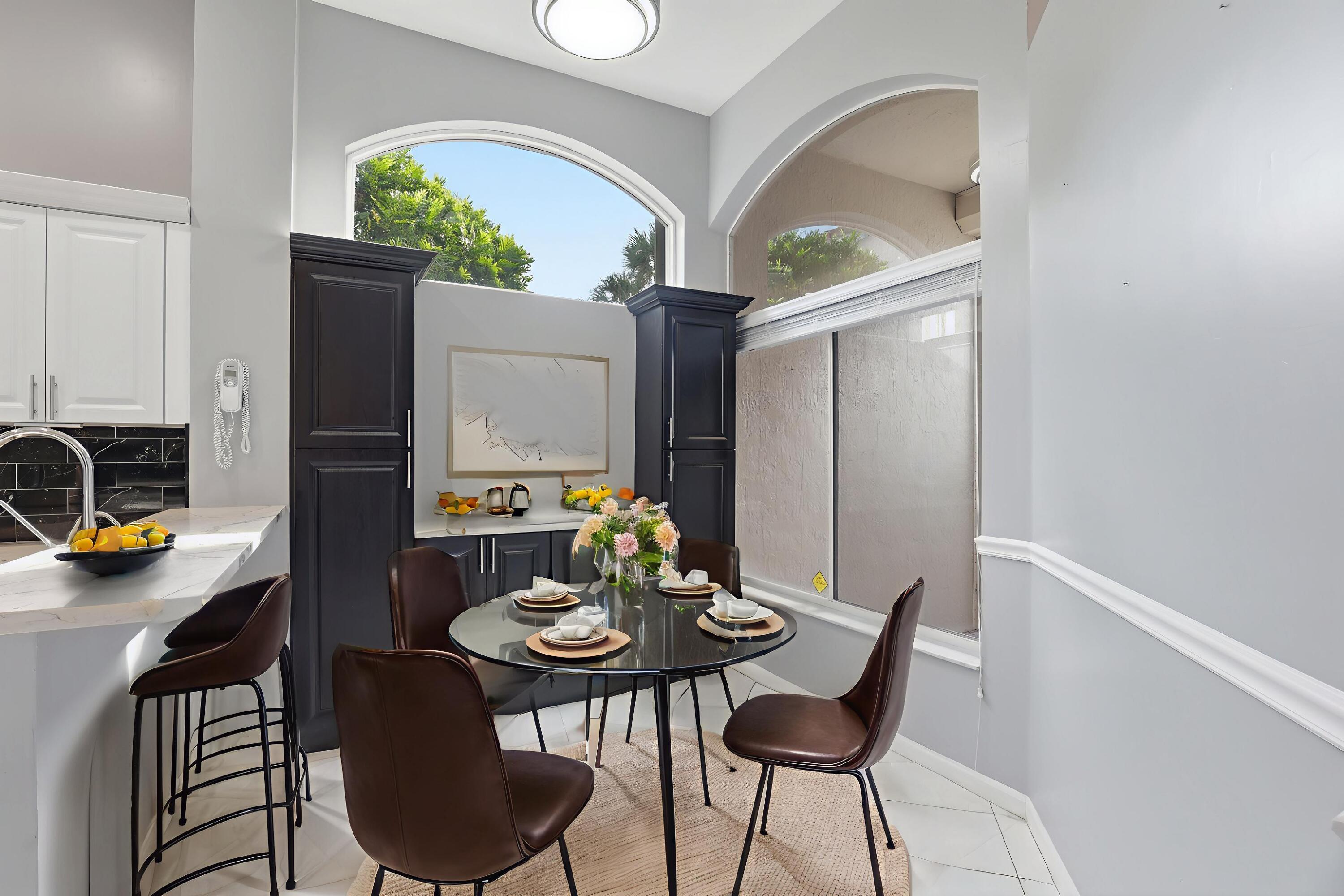 5405 Monterey Circle, Unit G Delray Beach, FL 33484 - Photo 10 of 72 Virtually Staged Eat-In Kitchen Area