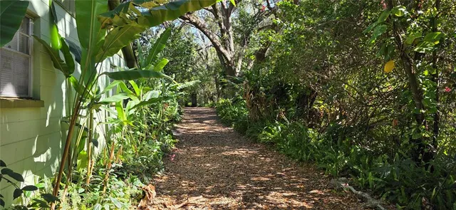 a view of a lake with outdoor space