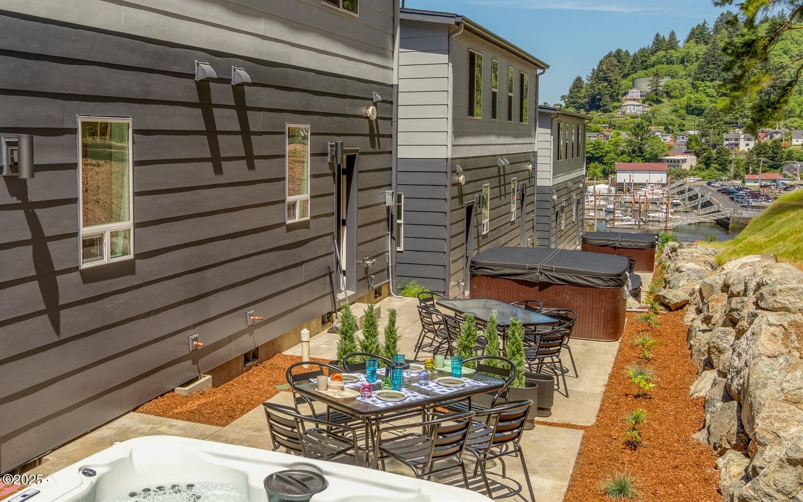 450 Southeast Shell Avenue Depoe Bay, OR 97341 - Photo 13 of 24 Back Patio & hot tub