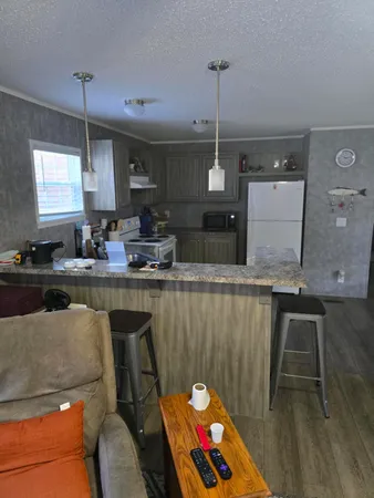 a workspace with furniture and window