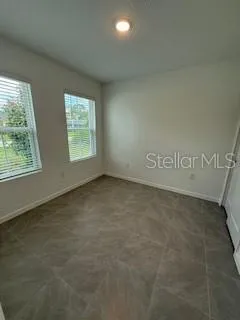 an empty room with a window