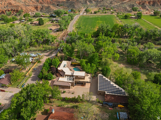 98 Bridge Road Rockville, UT 84763 - Photo 70 of 75 Aerial View – Solar System on Detached Garage