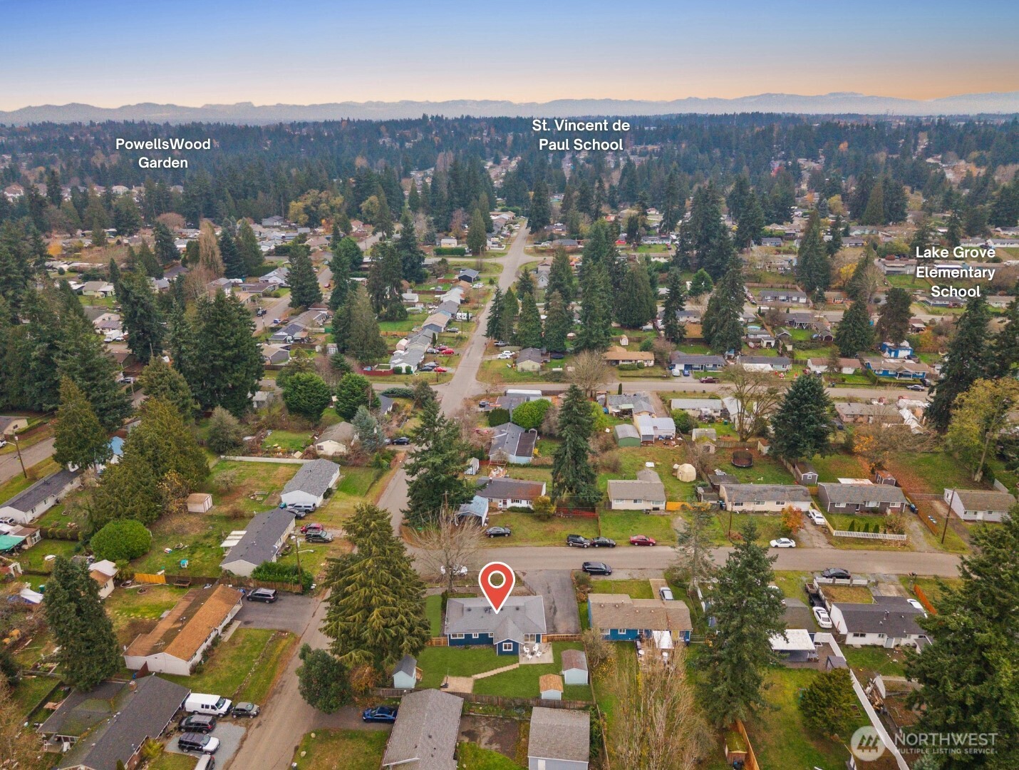 505 Southwest 305th Street Federal Way, WA 98023 - Photo 35 of 38 an aerial view of residential house with parking space