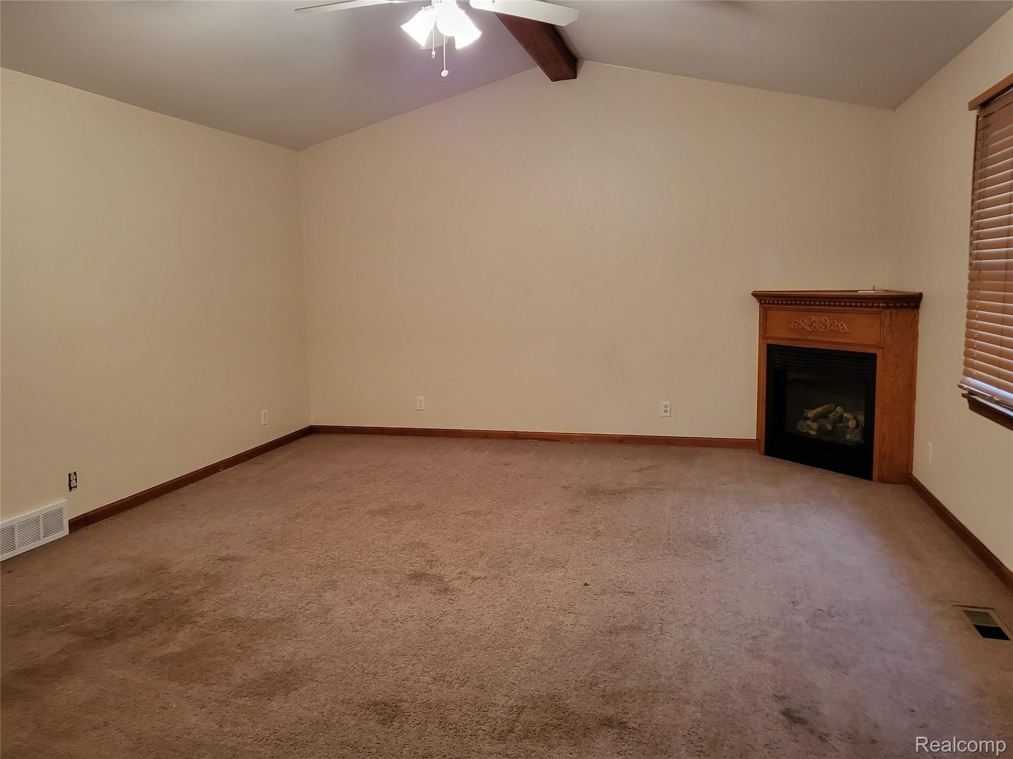 Living room with gas fireplace