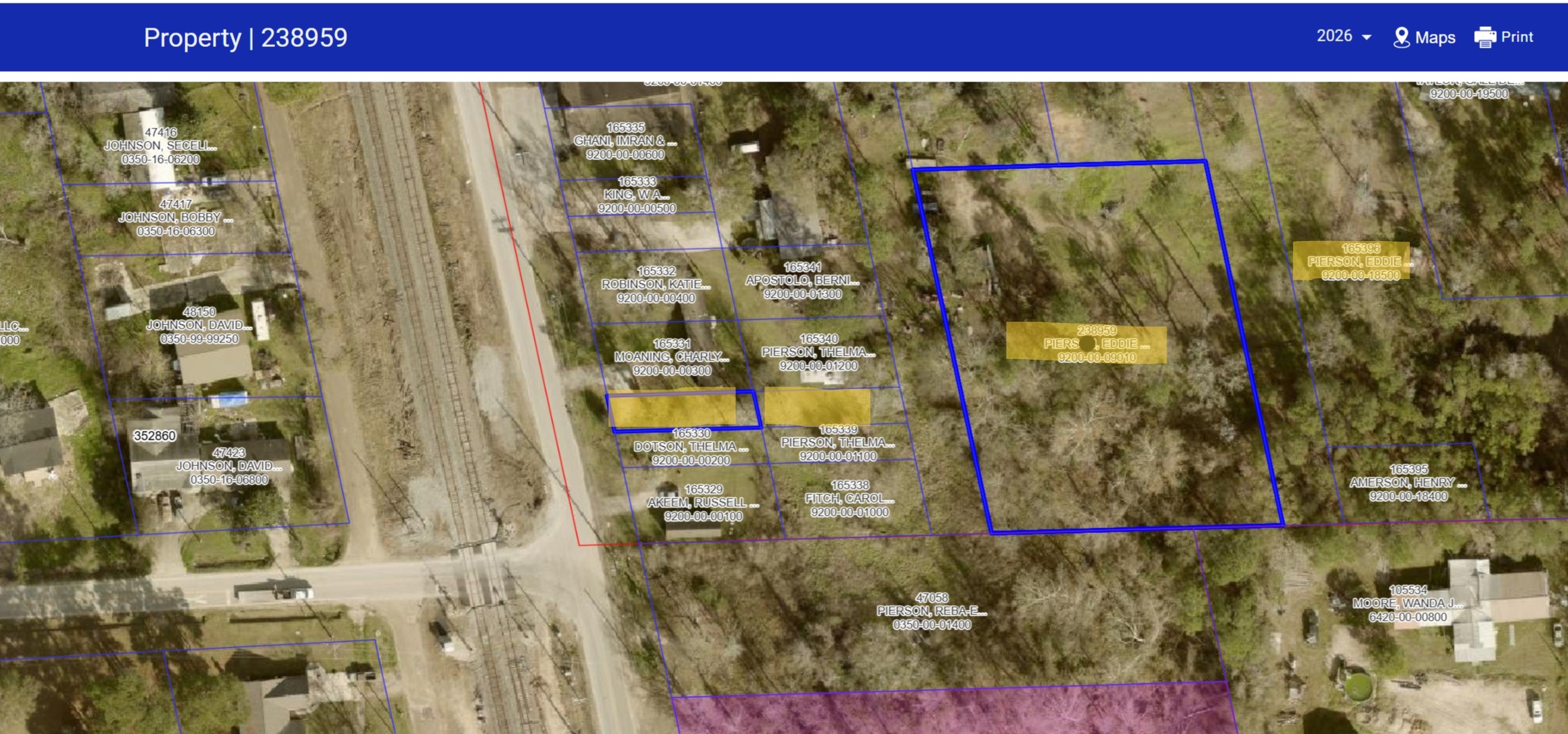 Tbd Tbd Main Conroe, TX 77385 - Photo 6 of 6 PARCEL NUMBERS BEING CONVEYED ARE HIGHLIGHTED