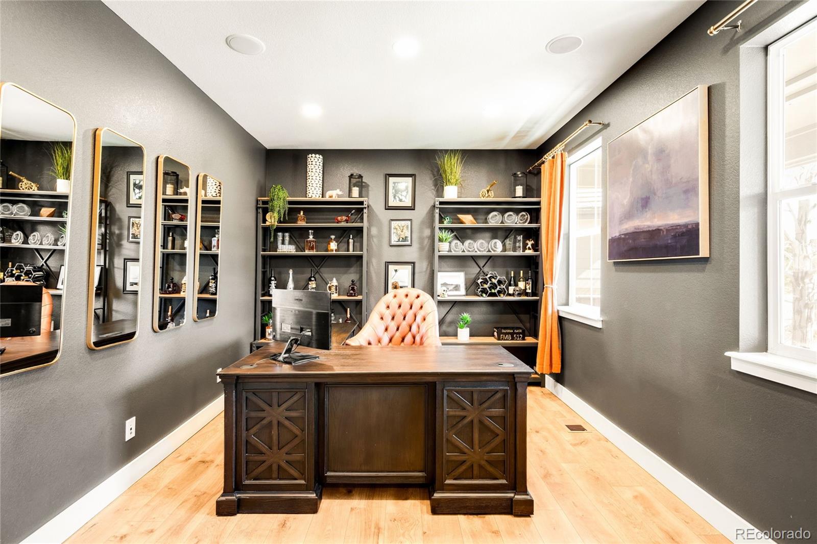 683 Tiger Lily Way Highlands Ranch, CO 80126 - Photo 18 of 50 a room with furniture a rug and a book shelf