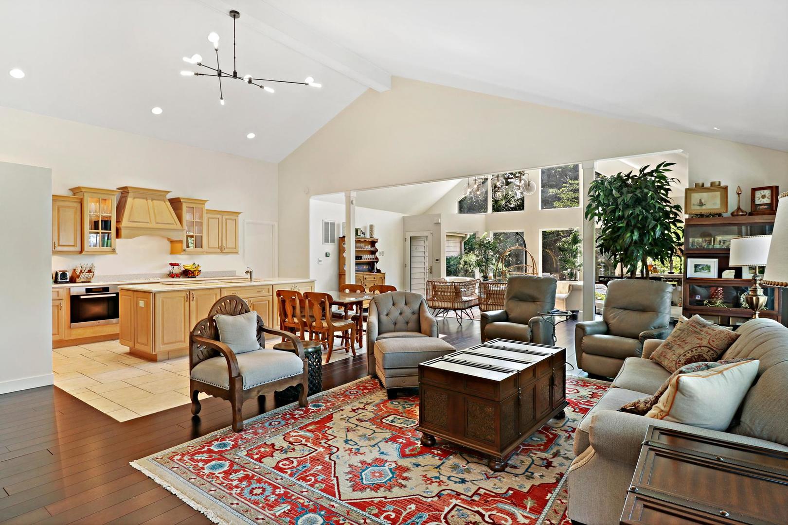 30 West Mundhank Road South Barrington, IL 60010 - Photo 19 of 45 a living room with furniture kitchen view and a chandelier