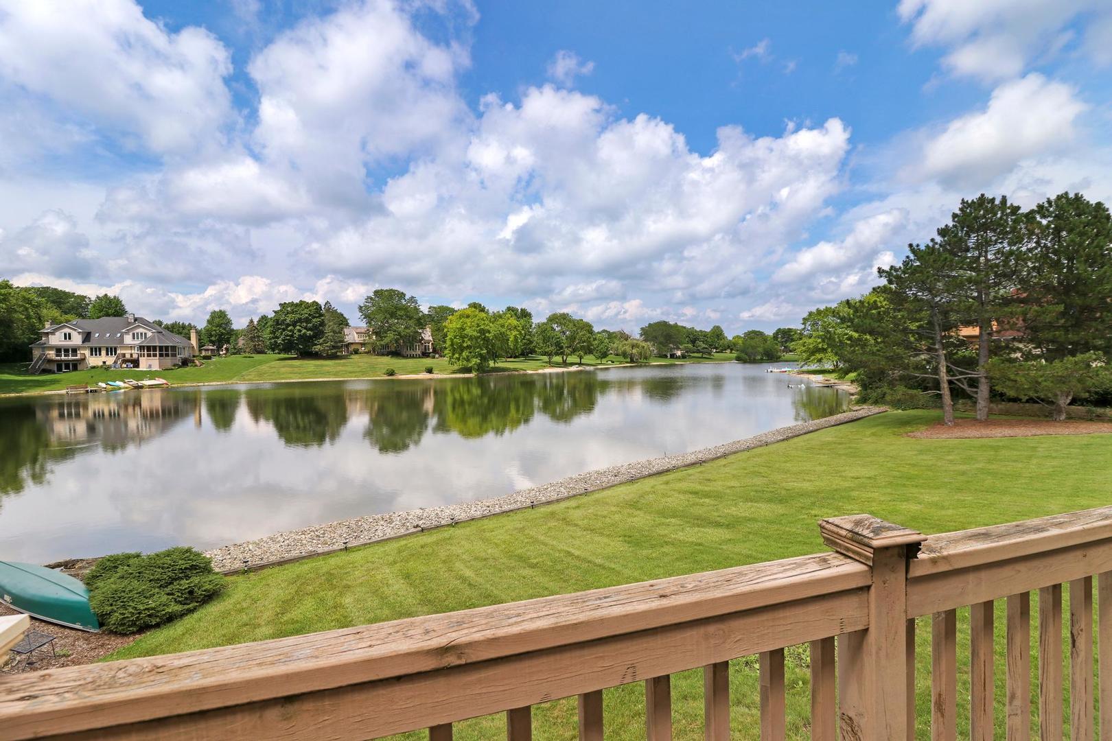 30 West Mundhank Road South Barrington, IL 60010 - Photo 28 of 45 a view of a lake with houses in the back