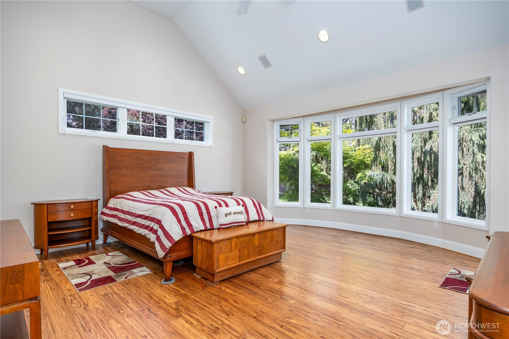 8620 Richardson Road Pasco, WA 99301 - Photo 19 of 40 a bedroom with a bed and wooden floor