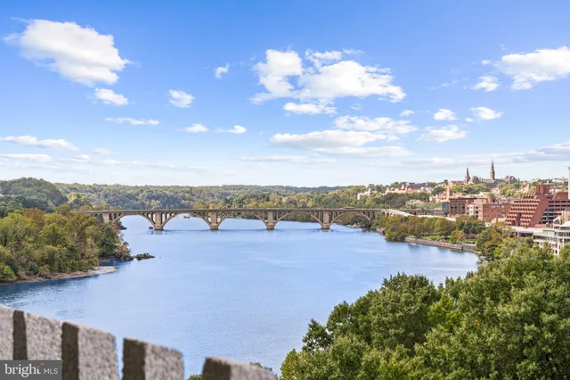 a view of a city and lake view